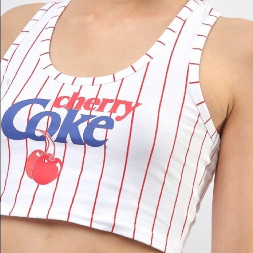 Cherry coke Vintage Crop top
